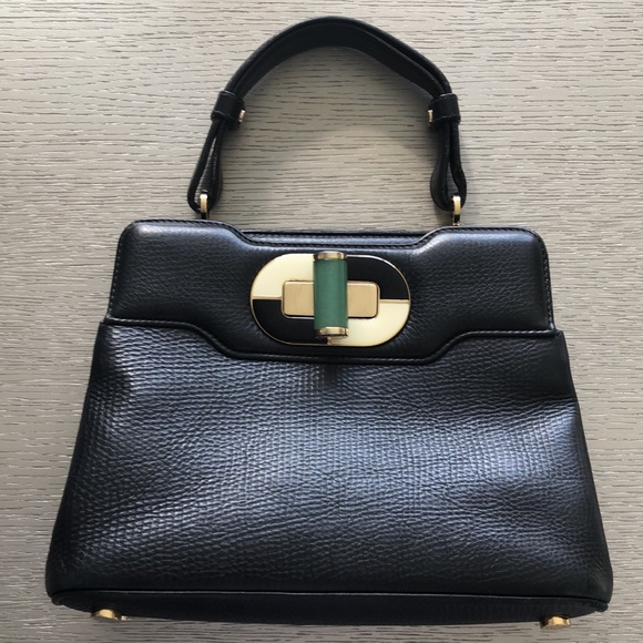 Bvlgari leather black 11” x 7”1/2 x 3”1/2 - Picture 2 of 15